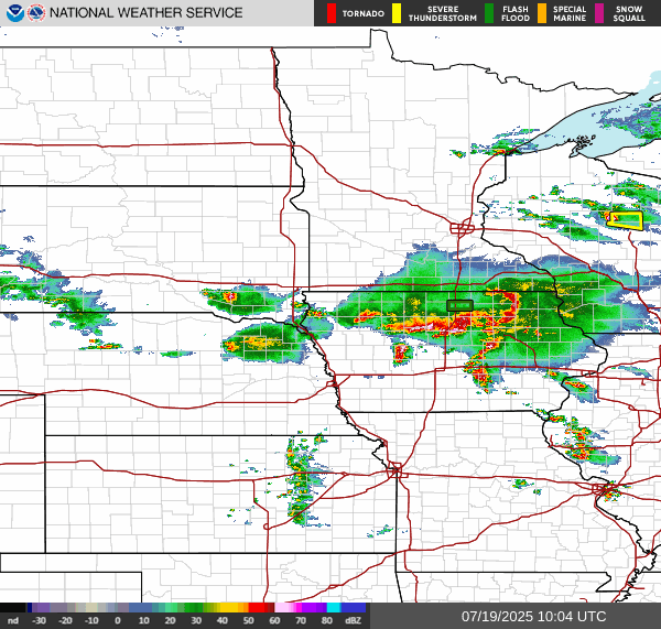 Weather radar map